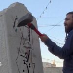 Far-right Israeli lawmaker damages Palestinian memorial with sledgehammer