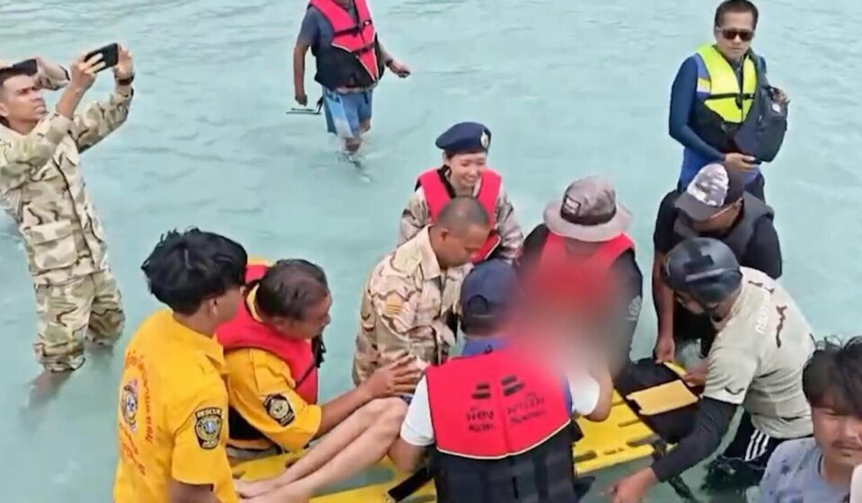 French father and two children rescued after 16 hours adrift off Thai island
