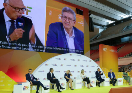 French presidential candidates clash at first debate before upcoming elections