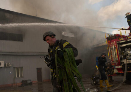 Hundreds evacuate after Russian strike on warehouse near Kyiv kills at least 27