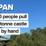 Japan: 1,800 people pull 360-tonne Hirosaki Castle keep by hand
