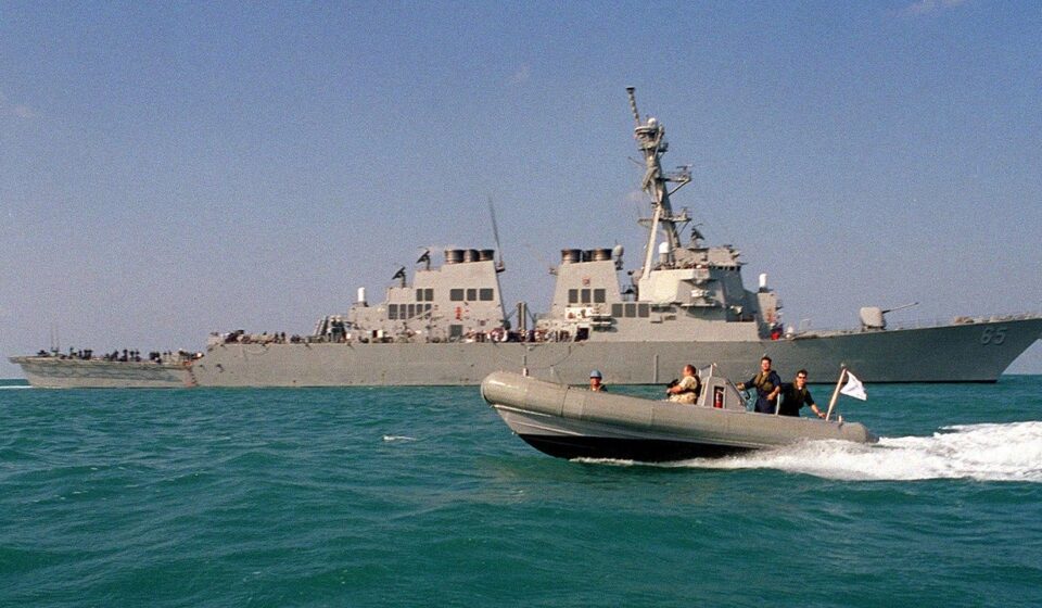 Navy destroyer loses power for 4 days, gets tow away from contest waters