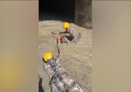 Nepal army races to rescue more than 100 trapped in hydropower tunnel after floods