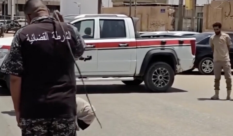 Outrage in Libya over a video of a woman being publicly flogged for adultery
