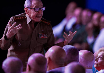 Raul Castro makes rare public appearance at Fidel centenary event