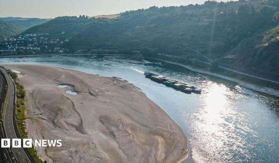 Rhine falls to record low levels as drought strains Europe's rivers