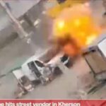 Russian drone hits street vendor in Kherson, Zelensky denounces ‘safari’ attack