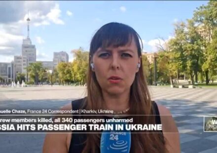 Russian strike on Ukraine passenger train kills 2