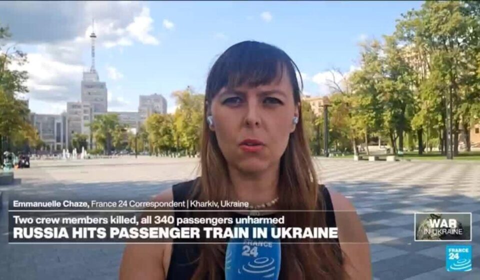 Russian strike on Ukraine passenger train kills 2
