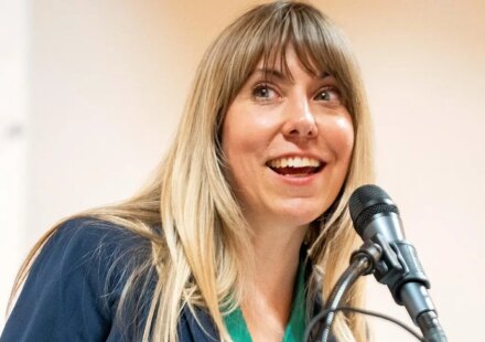 Sarah Trone Garriott's voting record clashes with locker room stance