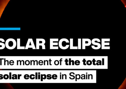 The moment of the total solar eclipse in Spain