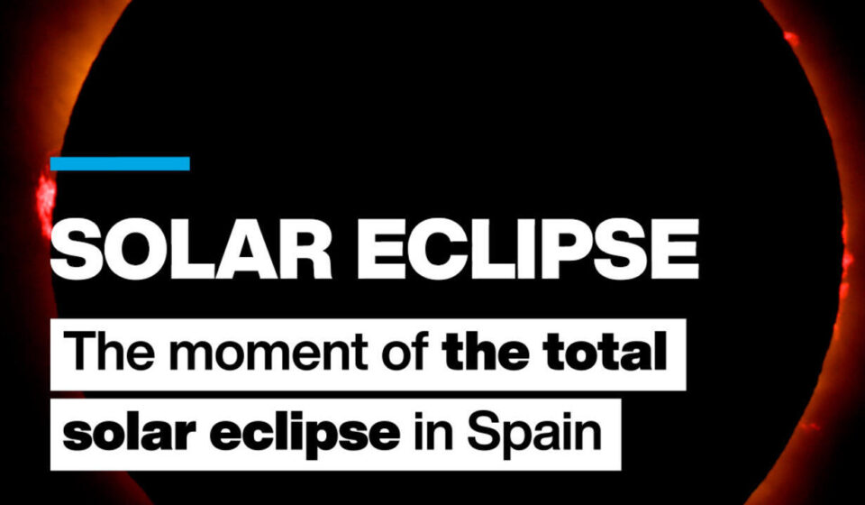 The moment of the total solar eclipse in Spain
