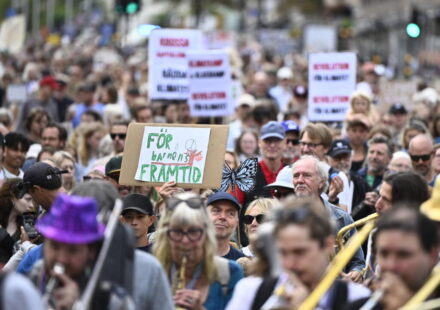Thousands rally in Sweden to protest climate policies ahead of general election