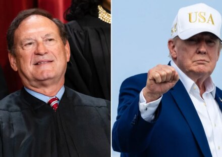 Trump celebrates Justice Samuel Alito's decision to stay on court