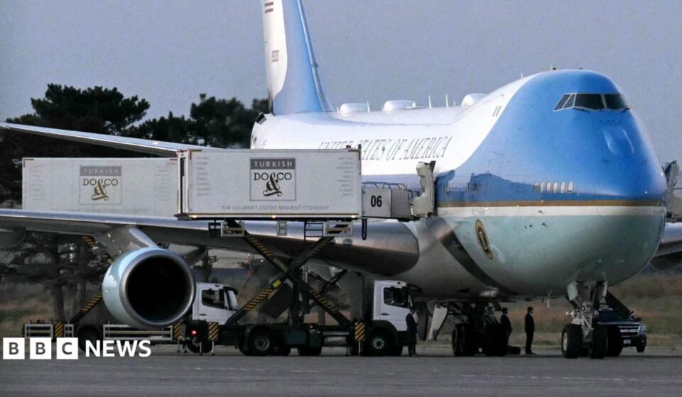 Trump hidden in catering truck in secret plane swap over Iran threat, reports say