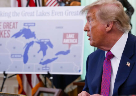 Trump signs order to rename Lake Ontario 'Lake America' amid Canada trade war