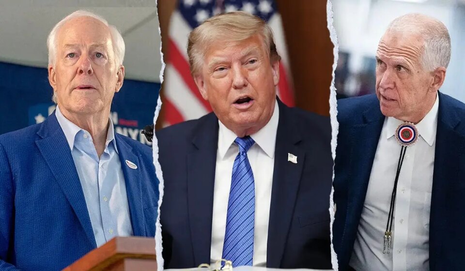 Trump vows to keep Todd Blanche as acting AG if Cornyn, Tillis block him