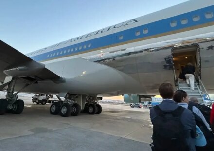 Trump's Air Force One decoy flight escorted by fighter jets to UK