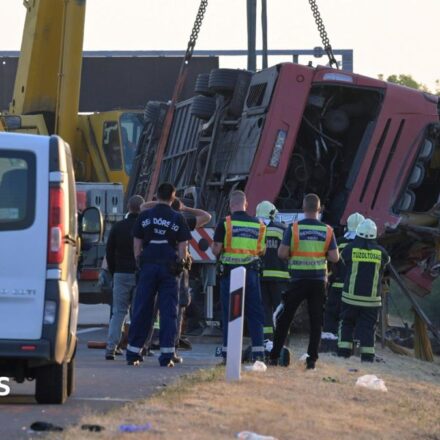 Twelve killed as Polish bus veers off Hungarian motorway