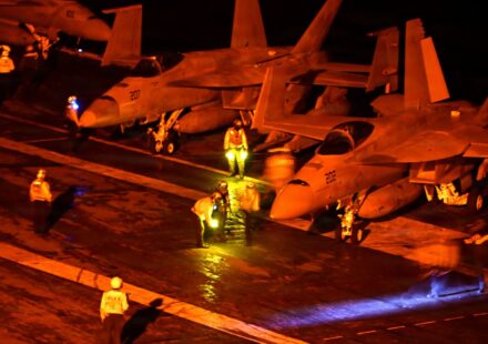 U.S. strikes Iranian rocket launchers near Strait of Hormuz