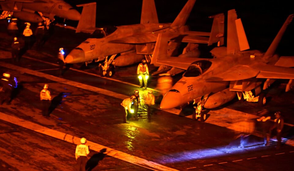 U.S. strikes Iranian rocket launchers near Strait of Hormuz