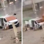 Video shows Russian drone chasing Ukrainian street vendor in 'human safari' attack