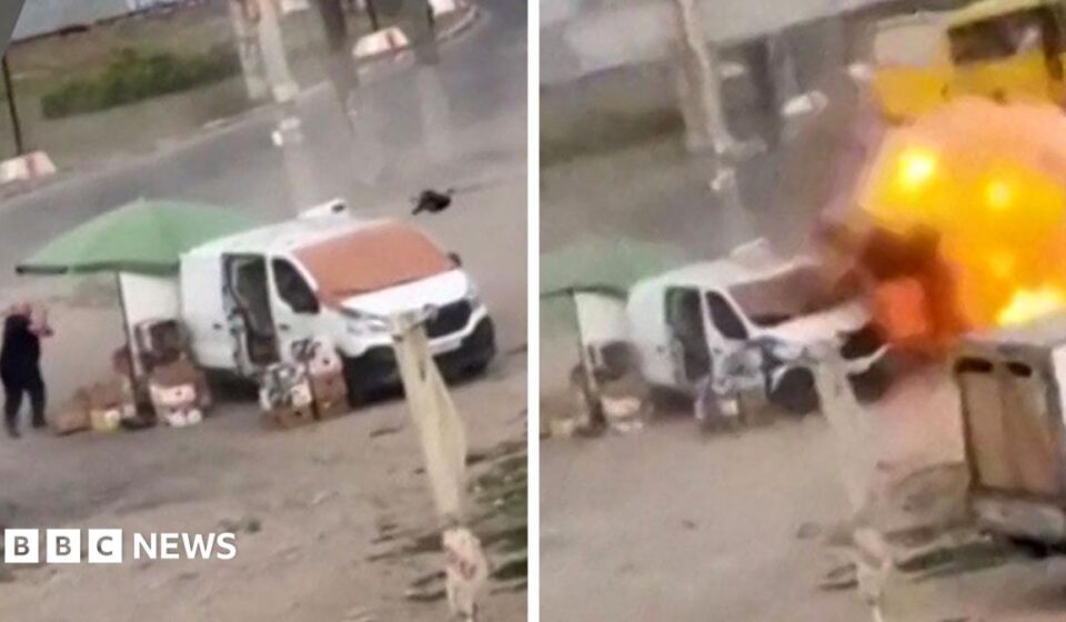 Video shows Russian drone chasing Ukrainian street vendor in 'human safari' attack
