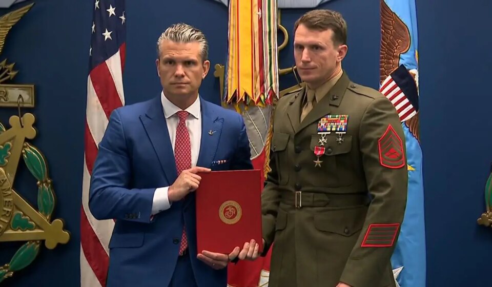 War Secretary Pete Hegseth upgrades valor awards for Abbey Gate bombing Marines