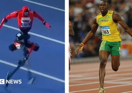 Watch: Moment robot attempts to beat Usain Bolt's 100m record