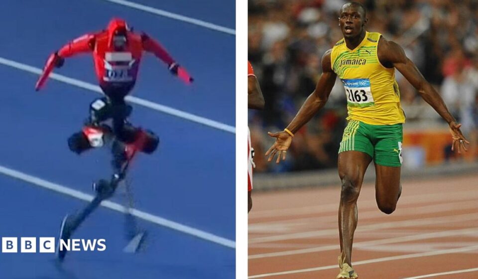 Watch: Moment robot attempts to beat Usain Bolt's 100m record