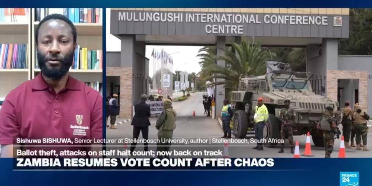 Zambia resumes vote count after pause over violence
