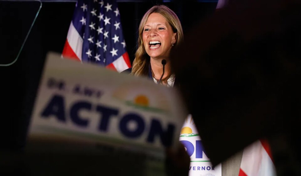 Armed man lunges at Ohio gov candidate Amy Acton at Canfield Fair