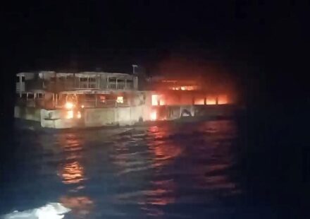 At least five killed, 87 missing after ferry fire in Philippines