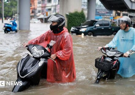 Bangkok roads submerged as flood disaster declared