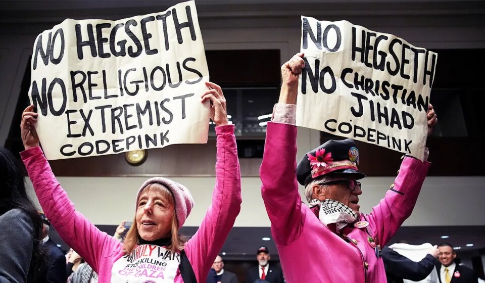 Code Pink disrupts Climate Week event over military carbon footprint