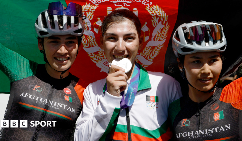 Fariba Hashimi: Afghanistan cyclist who dressed as man to avoid Taliban wins Asian Games silver medal
