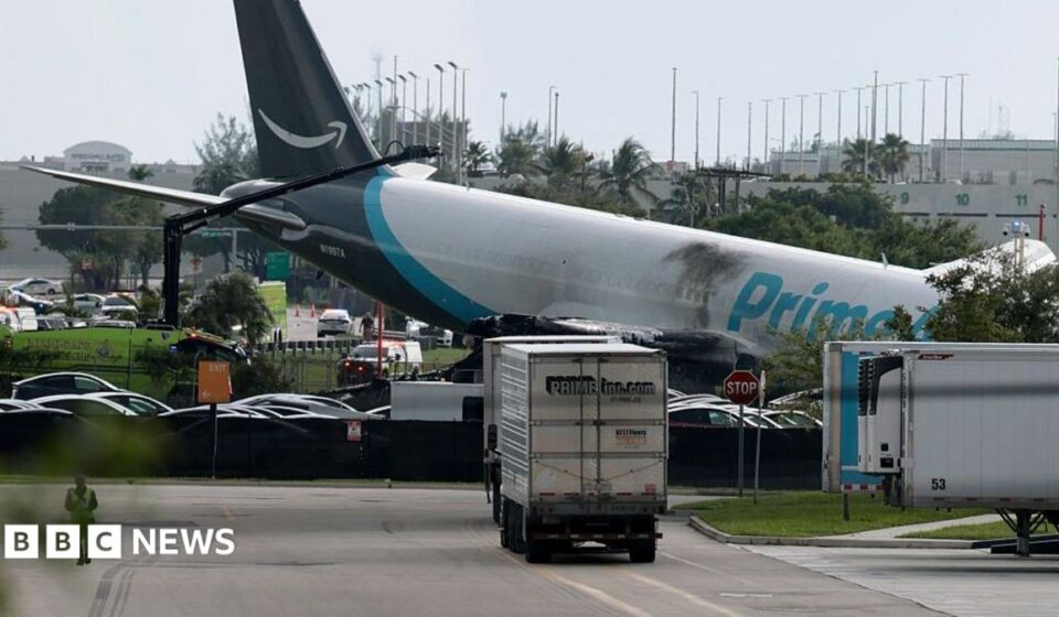 Five dead after Amazon cargo plane crashes at Miami airport