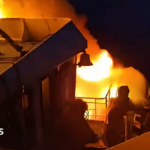 Five dead and 86 missing as fire breaks out on ferry in the Philippines