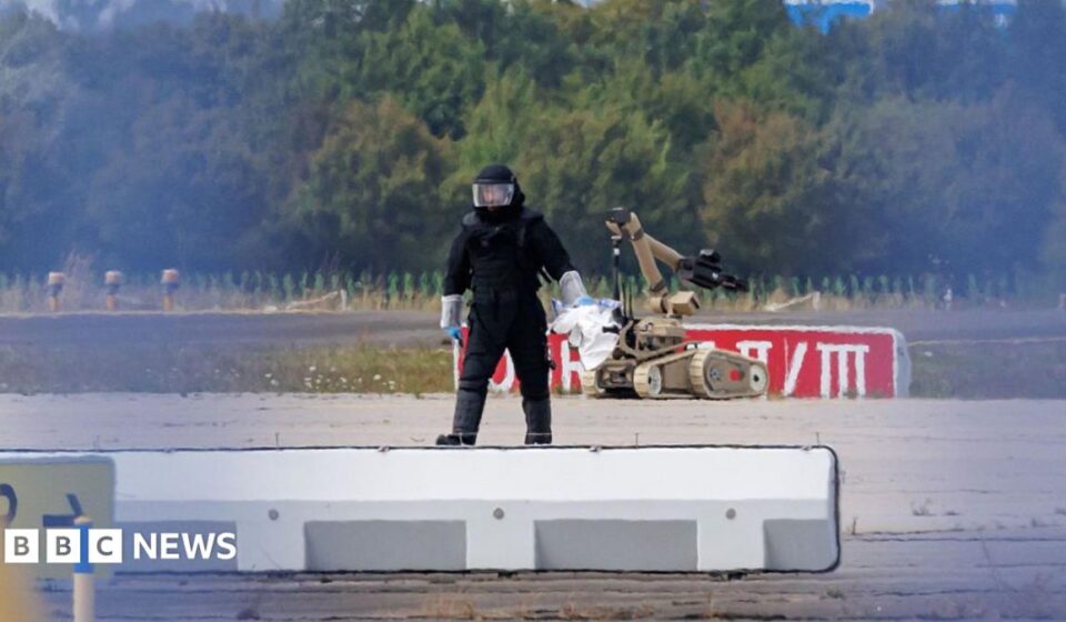Germany says Russia behind Leipzig airport drone attack
