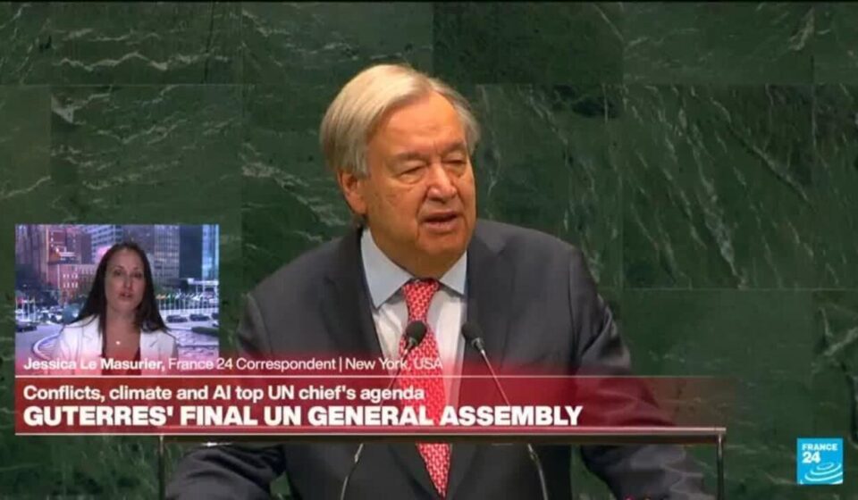Guterres delivers 'message to superpowers' in last UN General Assembly speech