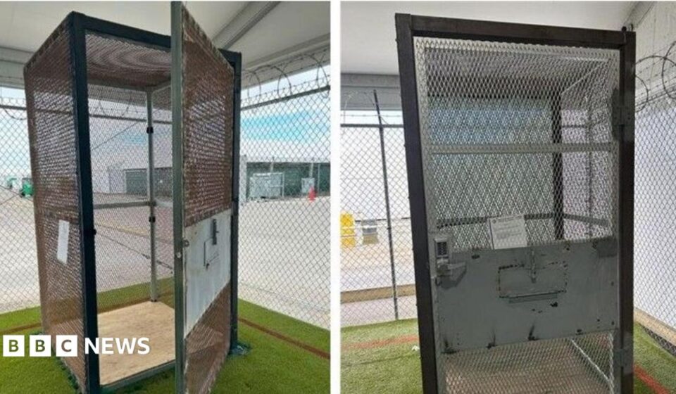 Immigrants held in small outdoor cages at 'Alligator Alcatraz' in Florida, investigators find