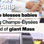 Leo XIV visits France: Pope blesses babies on way to giant Paris Mass