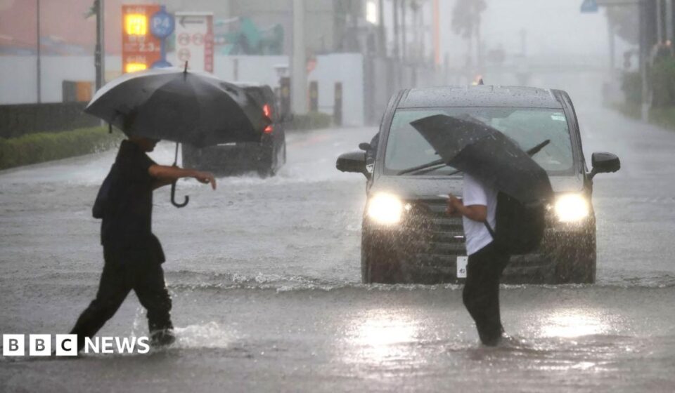 Millions urged to evacuate as Typhoon Dujuan hits Japan