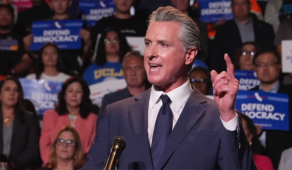 Newsom says Democratic Party is aligned with DSA on Medicare for all