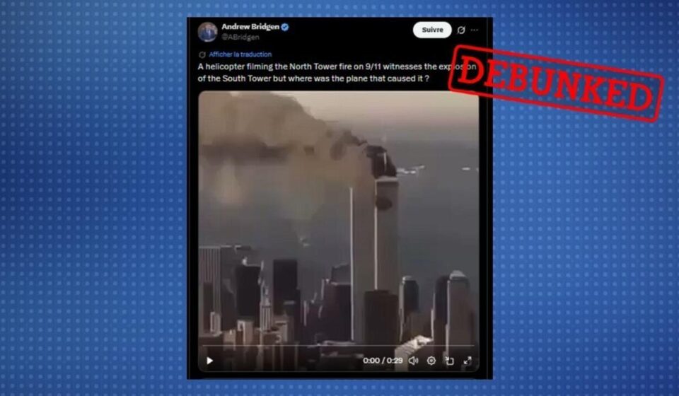 No, this video doesn't disprove the 9/11 attack on the south Twin tower