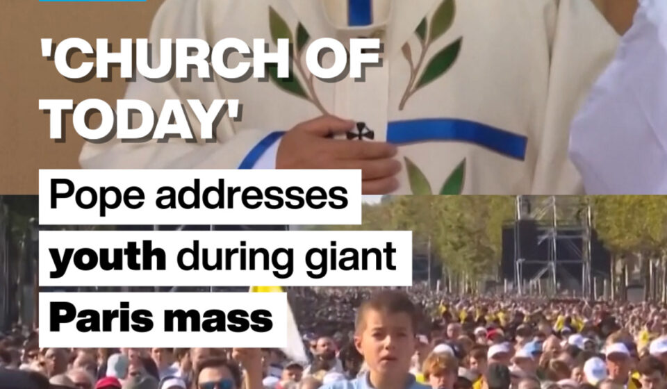 Pope Leo XIV addresses youth at giant Paris Mass