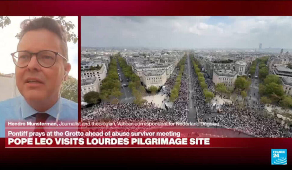 Pope Leo continues his visit to France in Lourdes