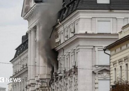Russian drone hits Ukranian security headquarters, Zelensky says