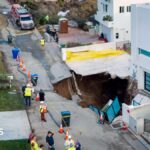 Sinkhole appears outside Malibu home thought to belong to Nicolas Cage