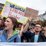Students strike across Germany against military service